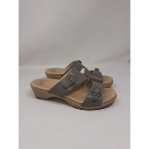 Dansko Karena Leather Slide Low Wedge Sandals Size 42 11